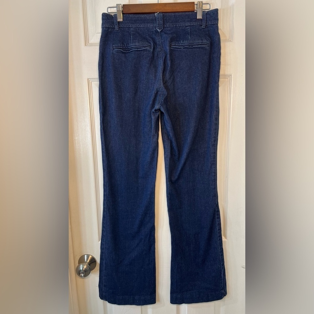 Anthropologie The‎ Essential Pants Jeans Women's  Bell Bottom Flare Wide Size 4 - Picture 6 of 11